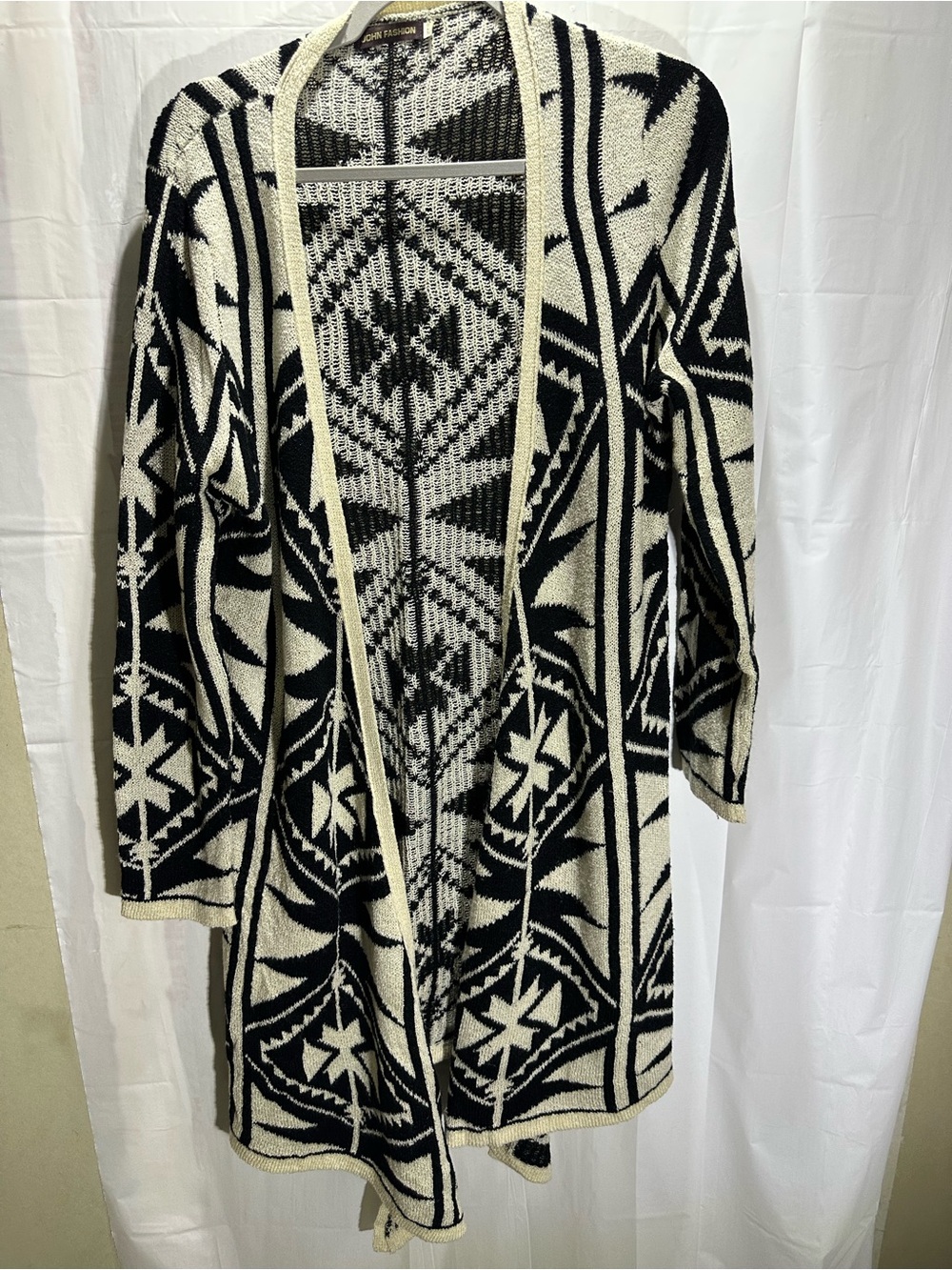 John Fashion Cardigan Sweater Open Front Sz XL